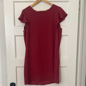 Adrienne Vittadini Burgundy Mini Dress